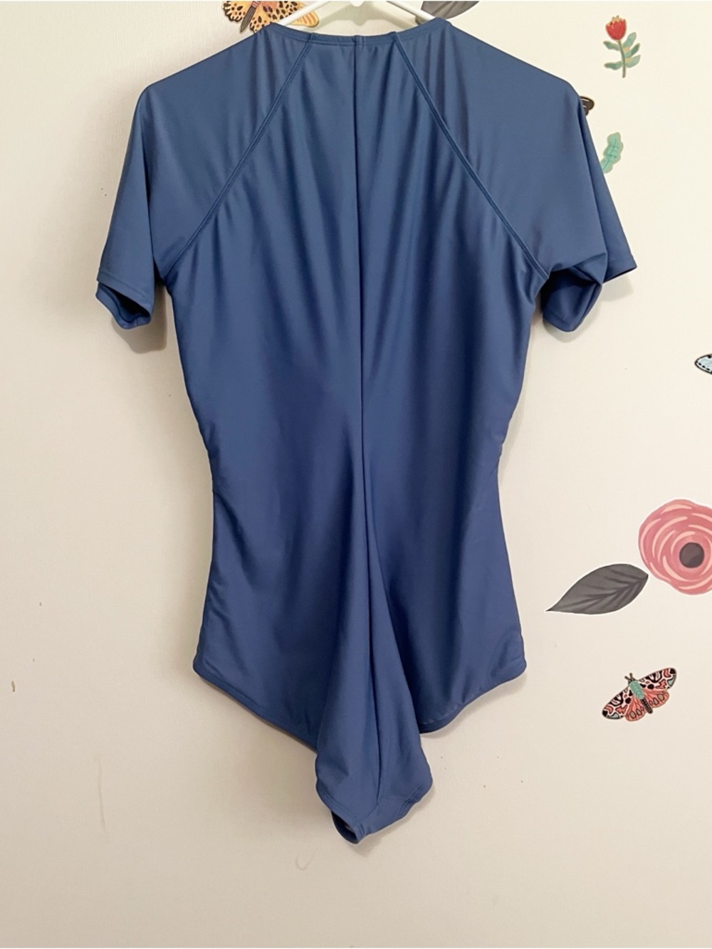 Kona Sol Light Blue Zip Front Women's Swimsuit L - Picture 3 of 11
